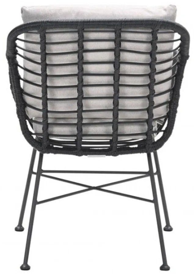 GI Margriet wicker dining tuinstoel - Zwart
