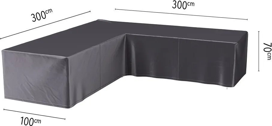 Platinum Aerocover loungesethoes hoekset - Ademende hoes voor loungeset met een 90° hoek (L-vorm) 300 x 300 x 100 x H70cm