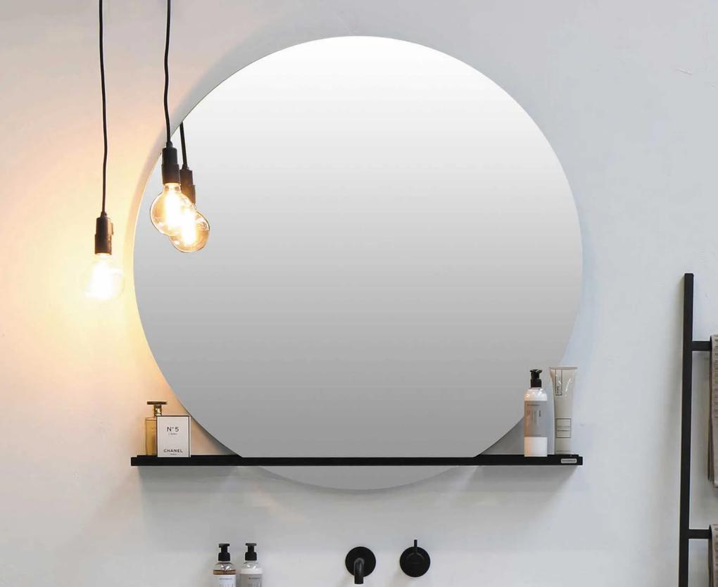 Spiegel rond op frame met indirecte LED rondom en touch schakelaar - alu - 700xx mm (bxdxh)