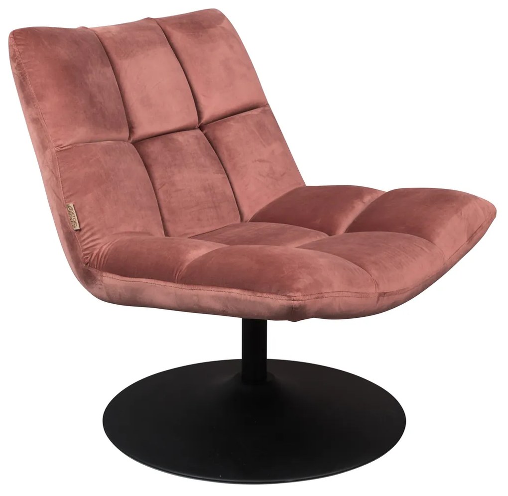 Dutchbone Bar Velvet Roze Draaifauteuil Fluweel
