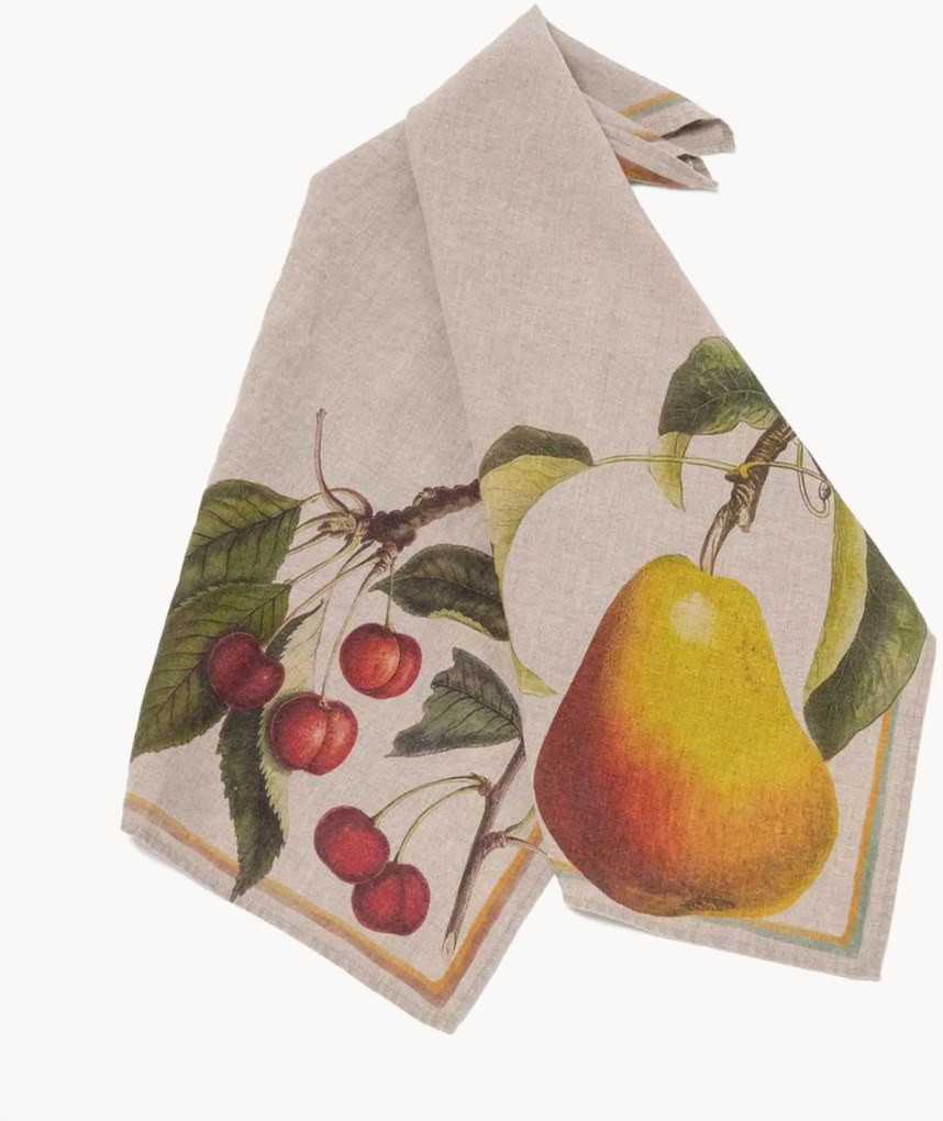 Theedoeken Cherry & Pear van linnen, 2-delig