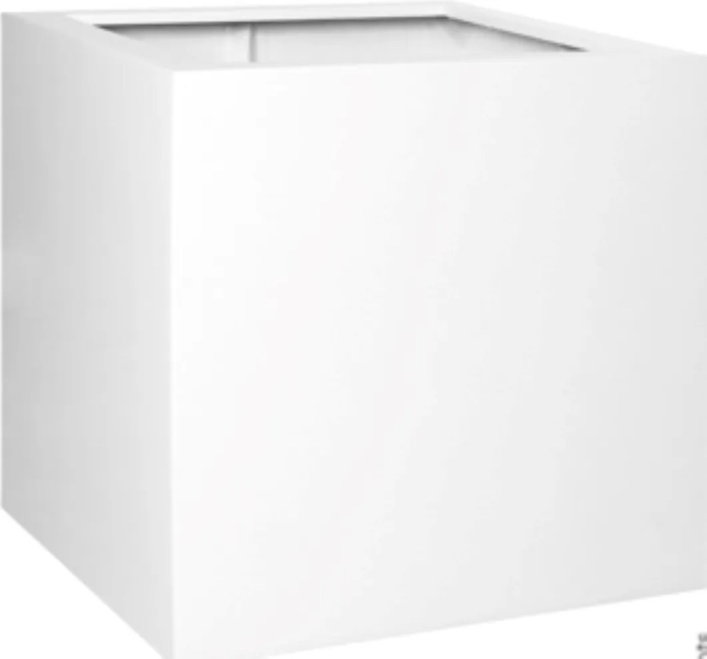 Bloempot Block xxl essential 70x70x70 cm glossy white vierkant
