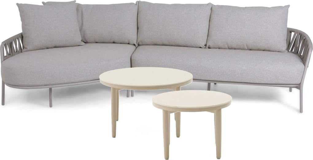 Hoek loungeset 5 personen Rope Taupe  4 Seasons Outdoor Calma/Ibiza