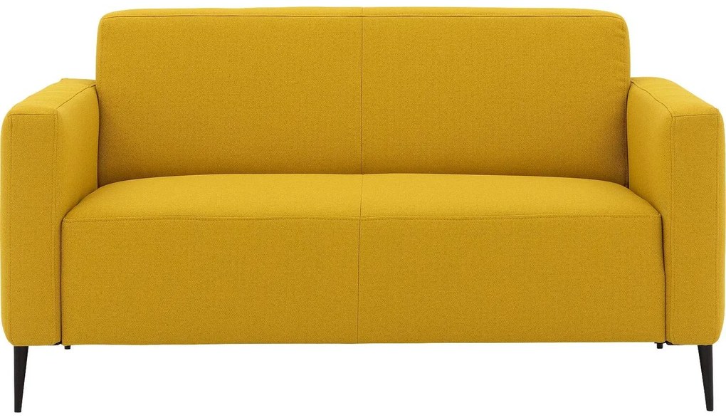 Goossens  Key West geel, stof, 2-zits, modern design