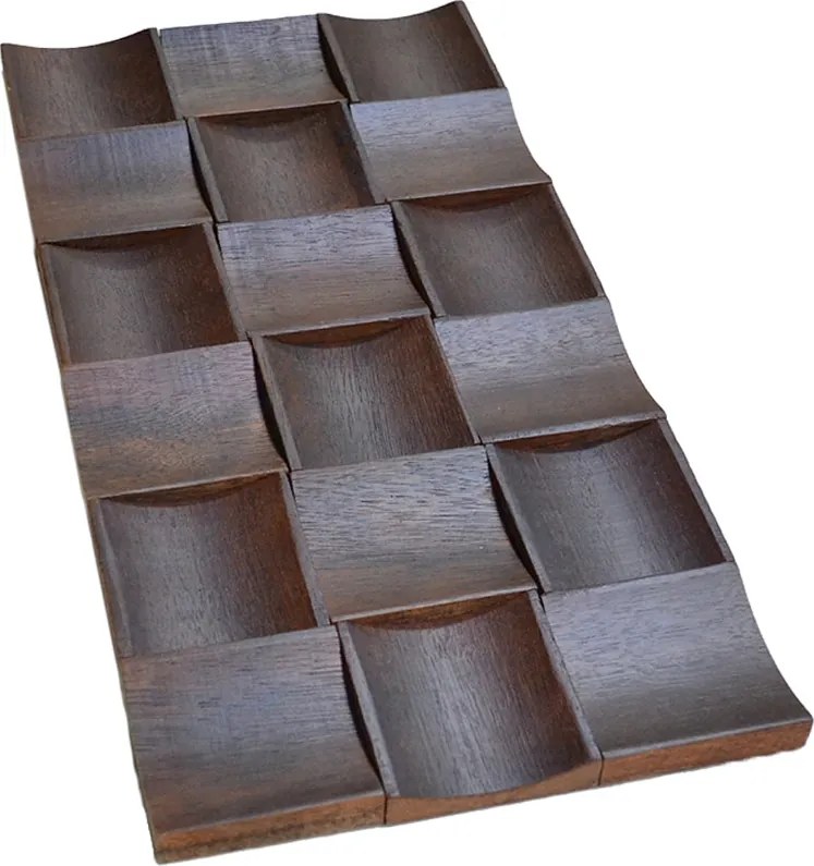 3D Houten Wandpaneel | Merbau XL | 30×60 cm | Wanddecoratie