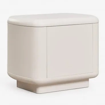 Nachtkastje 55x40 Cm In Mdf Cixila Gardenia Wit - Sklum