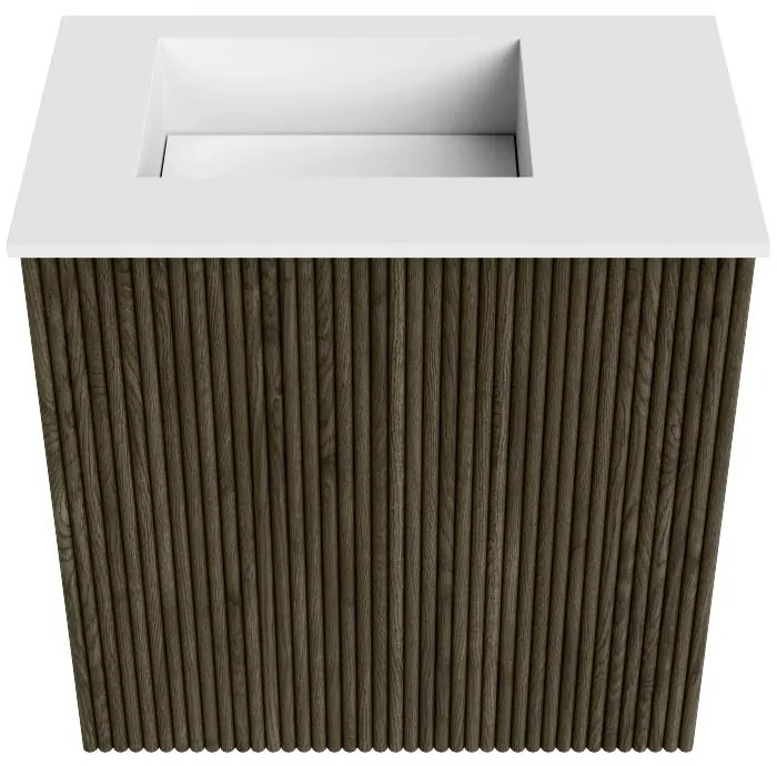 Mondiaz Joya 40cm toiletmeubel shadow met wastafel faye links zonder kraangat talc