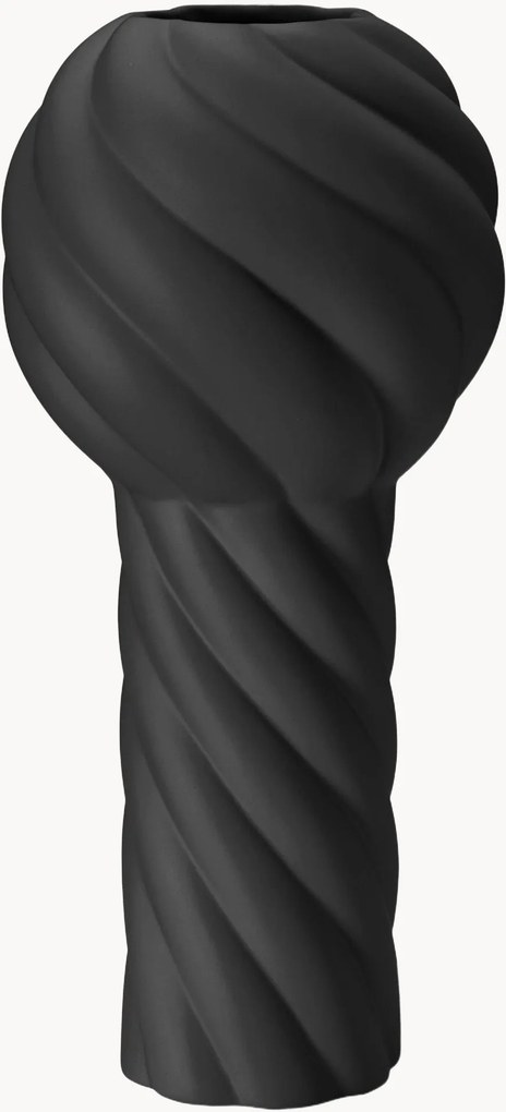 Handbeschilderde keramische vaas Twist Pillar, H 34 cm