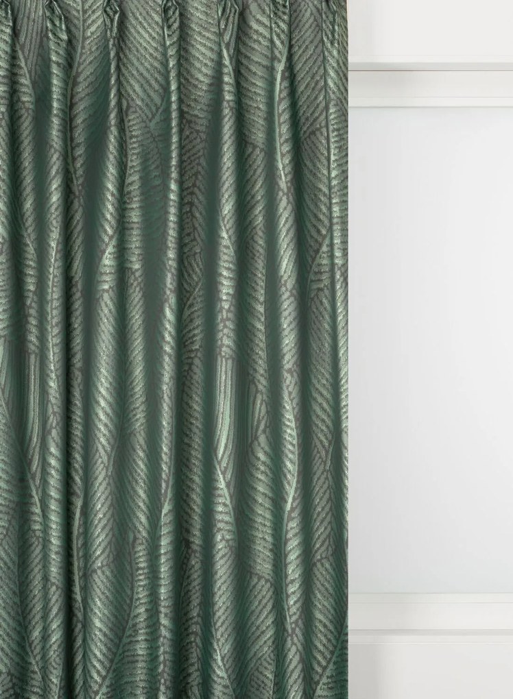 HEMA Gordijnstof Assen Blad Verduisterend (groen)