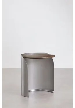 Xireisa Ronde Bijzettafel In Mangohout En Roestvrij Staal Ø45 Cm - ↑55 Cm - Sklum