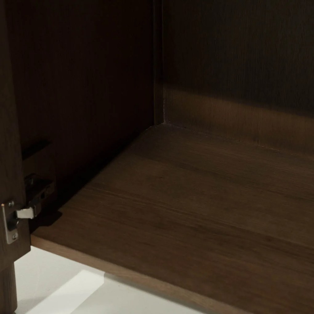 Hoge Wandkast Eikenhout Bruin - 102x47x210cm.