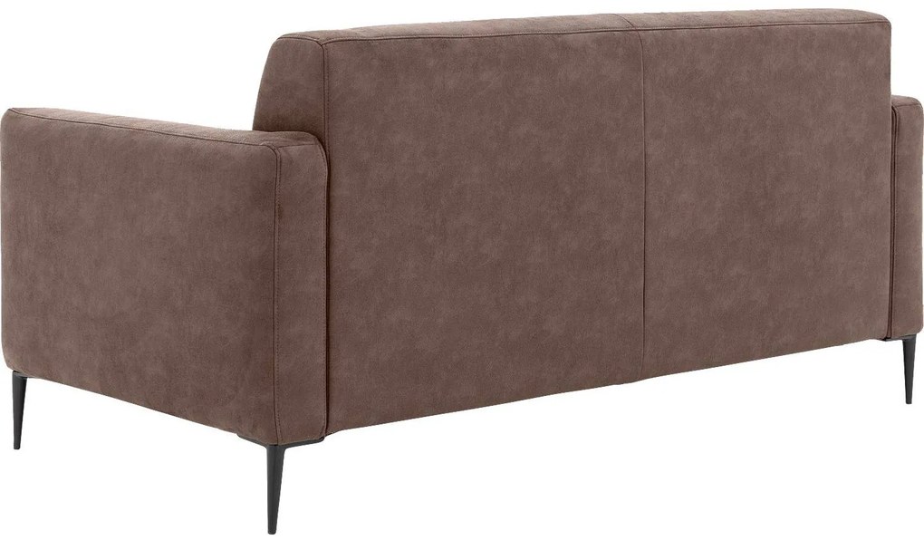 Goossens Key West bruin, micro leer, 2,5-zits, modern design
