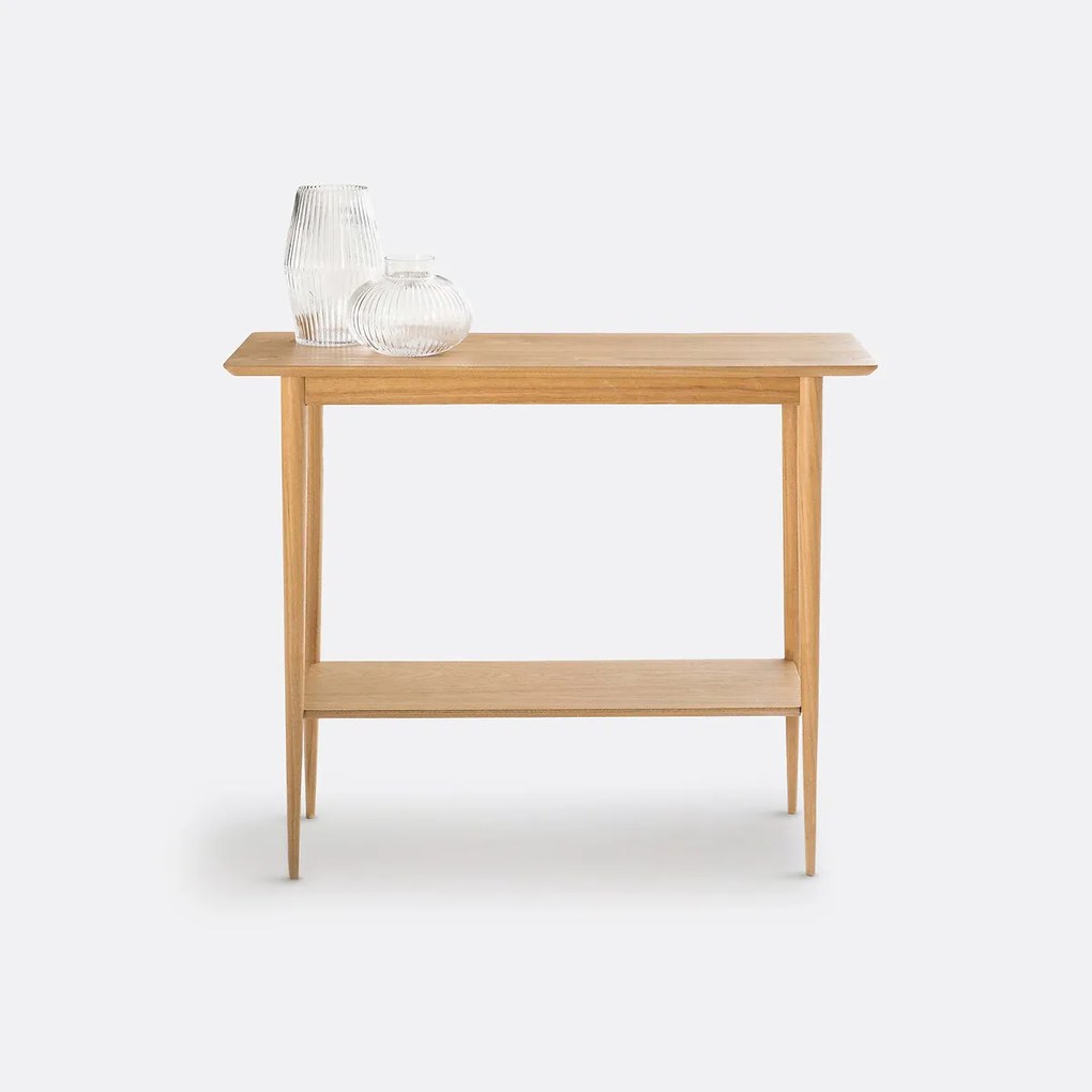 Wandtafel met dubbel tafelblad in essenhout, Lussan