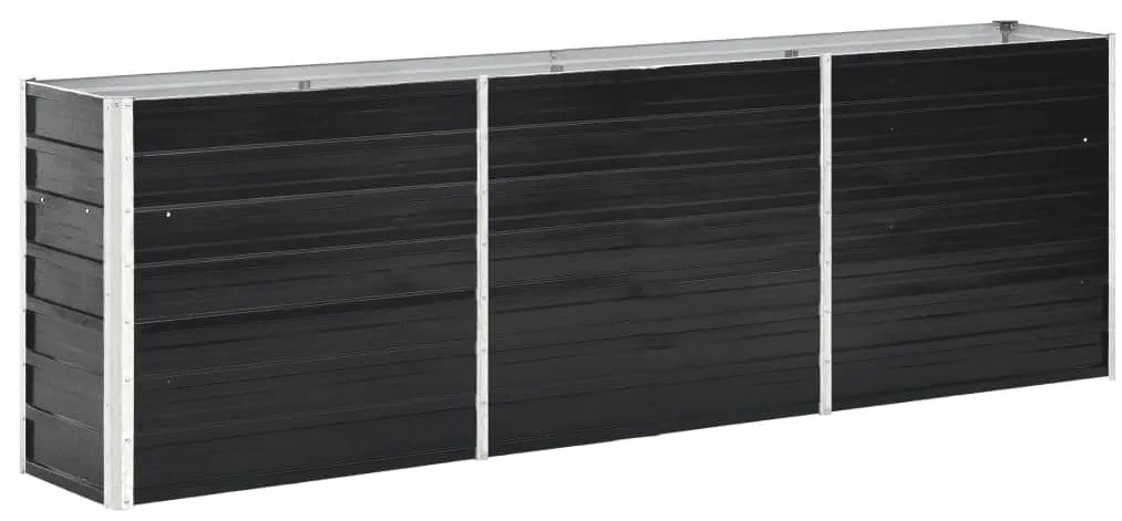 vidaXL Plantenbak verhoogd 240x40x77 cm gegalvaniseerd staal antraciet