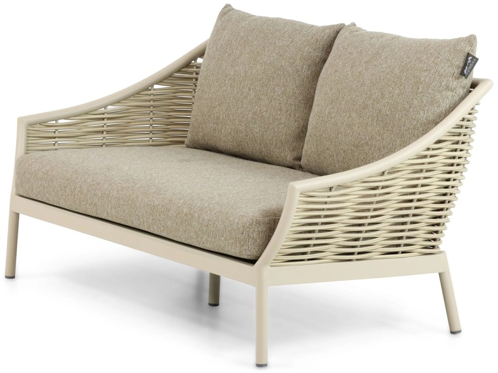 Apple Bee Milou -zits Loungebank Aluminium/Wicker Taupe