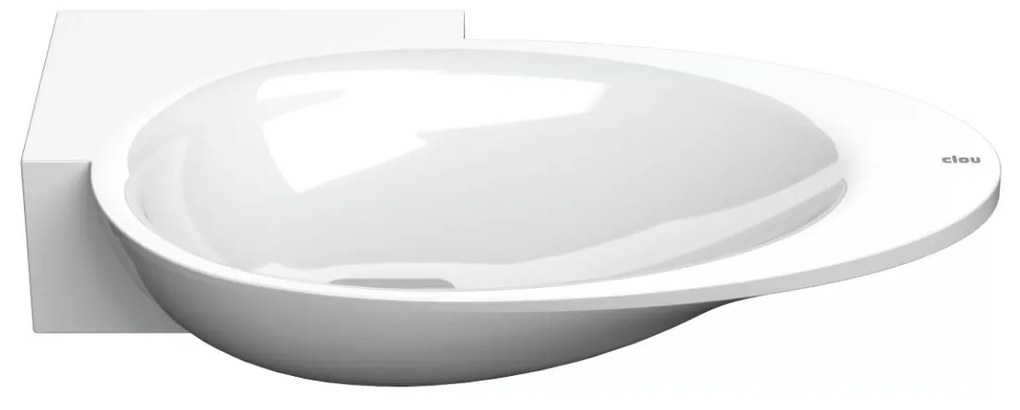 Clou First hoekfontein mineraalmarmer 39cm met kraangat links wit glans