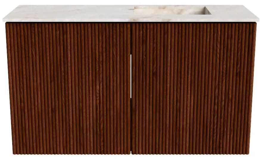 Mondiaz Joya DLux 70cm toiletmeubel ruby met wastafel faye rechts 1 kraangat frappe
