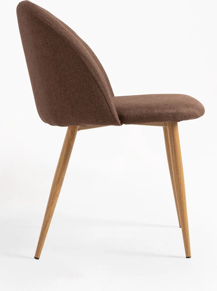 Set 4 Vint Stoffen Stoelen