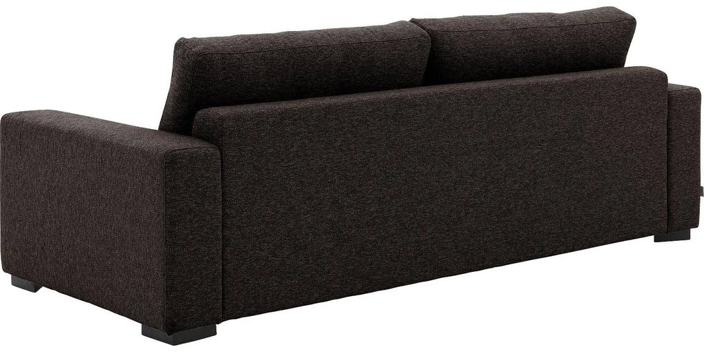 Goossens donkerbruin, stof, 3-zits, stijlvol landelijk