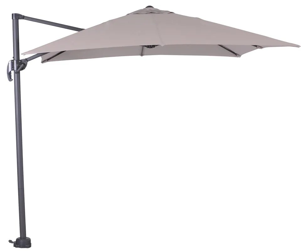 Garden Impressions Hawaii zweefparasol S 250x250 - donker grijs - zand