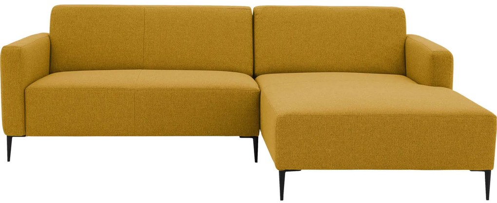 Goossens  Key West geel, stof, 2-zits, modern design