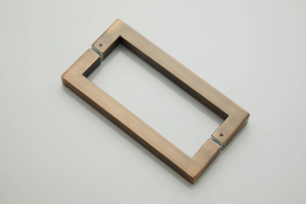 Saniclear Modern scharnieren + handvat voor douchedeur verouderd messing