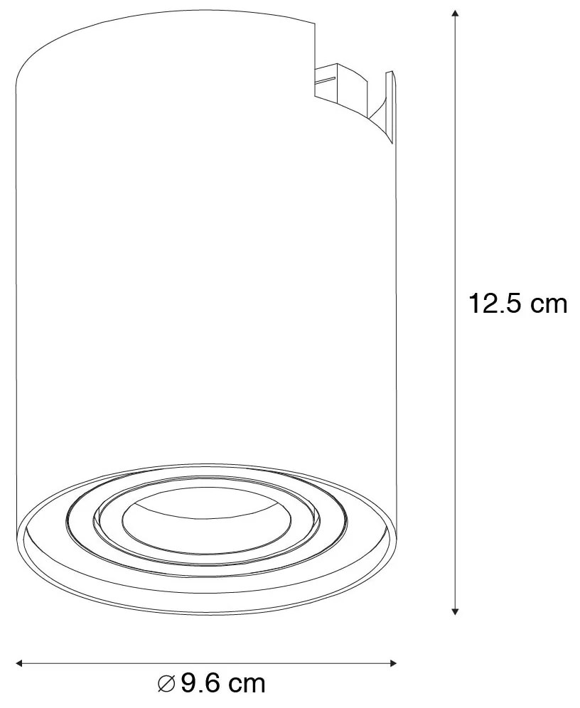 Moderne 1-fase railspot wit - Iconic Rondoo Up