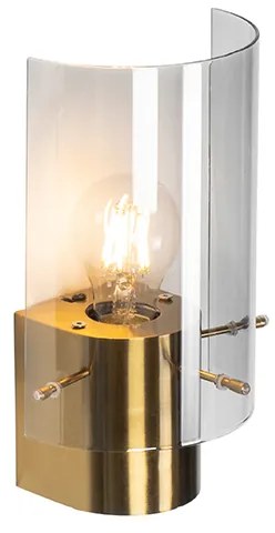 Vintage wandlamp messing met smoke glas - Vidra Modern E27 rond Binnenverlichting Lamp