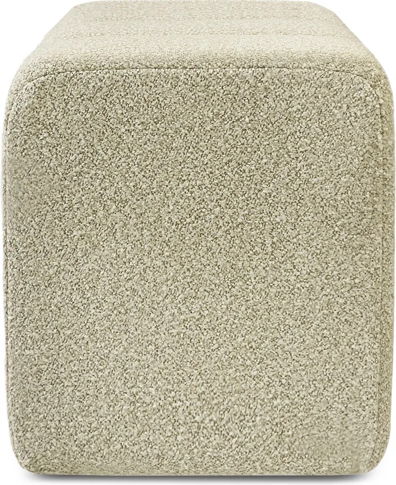 Halbankje Zachte Stof Naturel 72 Cm