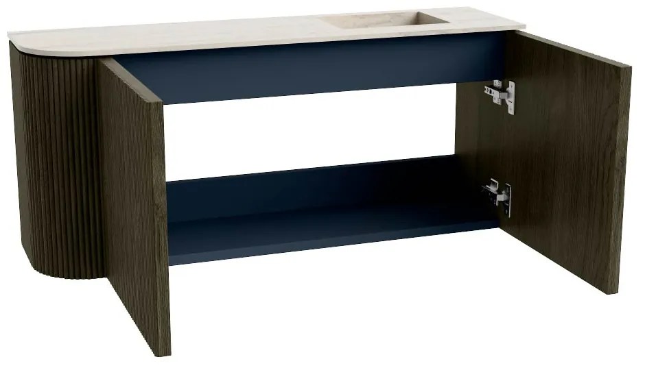 Mondiaz Joya DLux 90cm toiletmeubel ronding links shadow met wastafel faye rechts 1 kraangat meli