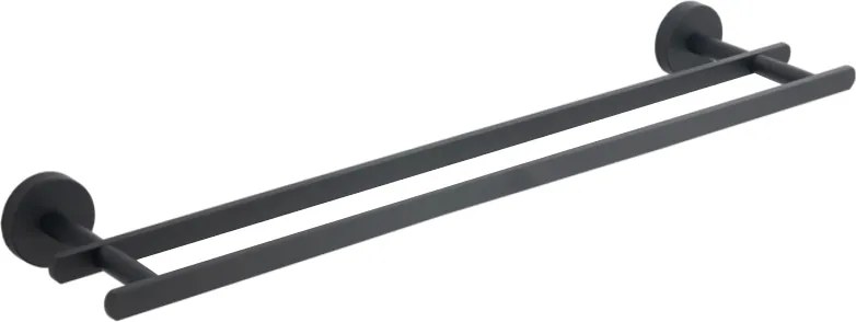 Mexen Loft dubbele handdoekhouder, zwart - 7012625-70