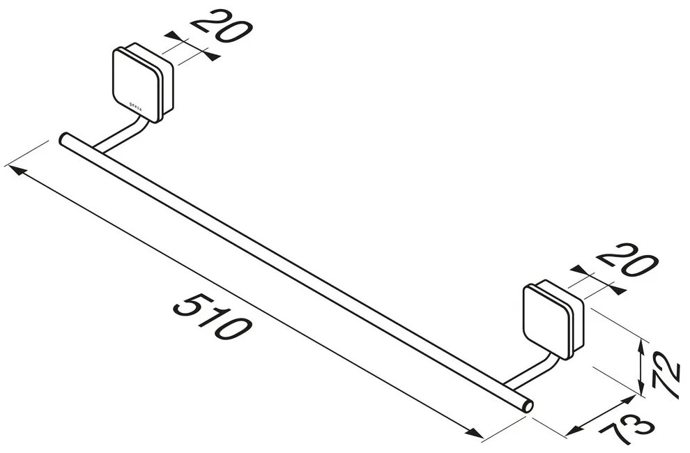 Geesa Topaz handdoekrek 51cm zwart