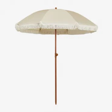 Miska Ø175 Cm Parasol Van Stof En Staal Tapioca Beige - Sklum