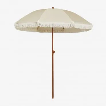 Parasol Ø175 Cm Van Stof En Staal Miska Tapioca Beige - Sklum