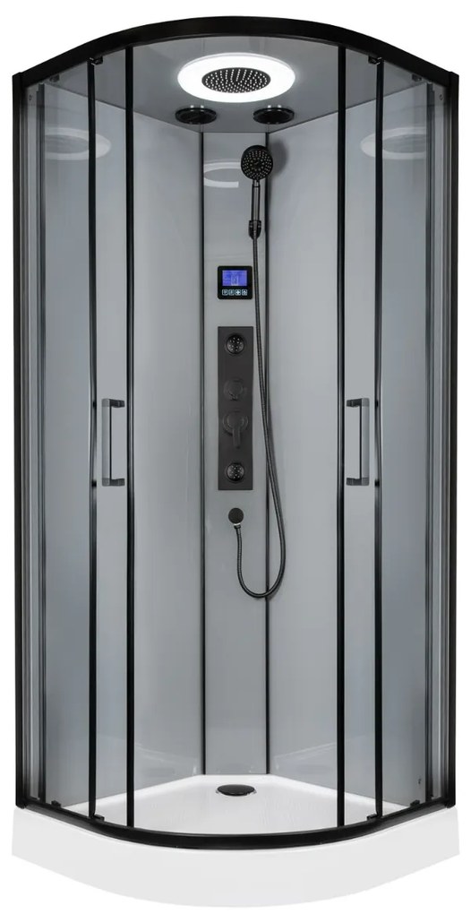 Kerra Orion complete douchecabine met massagejets zwart