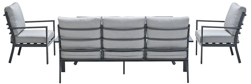 Garden Impressions Senja lounge dining set stoel-bank 4-delig - licht grijs