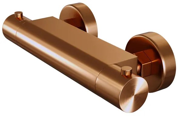 Brauer Copper Edition Thermostaatkraan opbouw - 2 gladde knoppen - PVD - geborsteld koper 5-GK-234