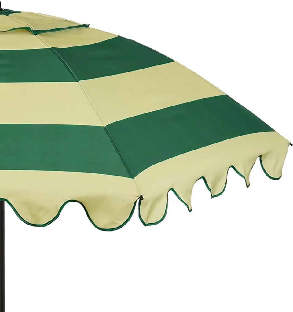 Edelman Jessy stokparasol streep groen - Ø197 x 238 cm