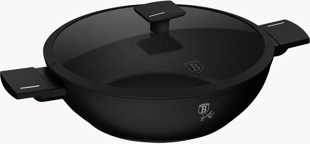 Wok met deksel Matte Black Collection