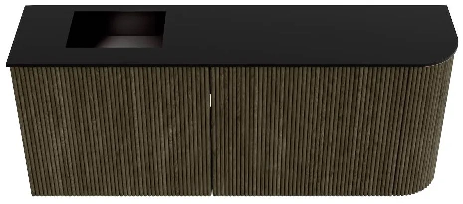 Mondiaz Joya 100cm toiletmeubel ronding rechts shadow met wastafel faye links 1 kraangat urban