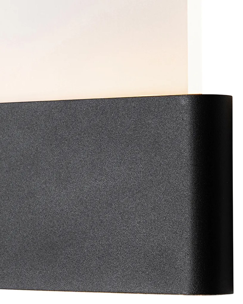 Buiten wandlamp zwart incl. LED met huisnummers IP54 - Kandi