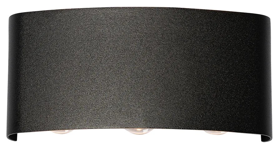 Buiten wandlamp zwart incl. LED 6-lichts IP54 - Silly