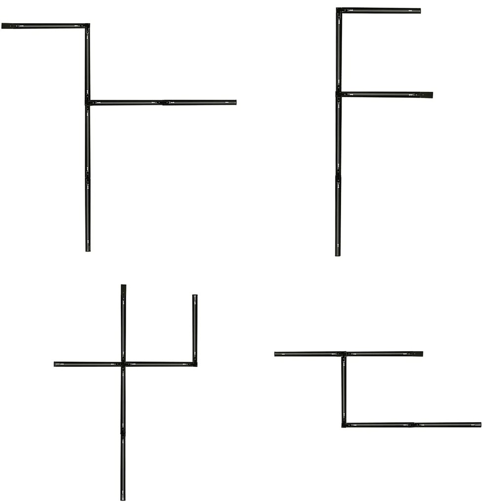 Modern railsysteem met 5 spots zwart 1-fase - Iconic Ivy