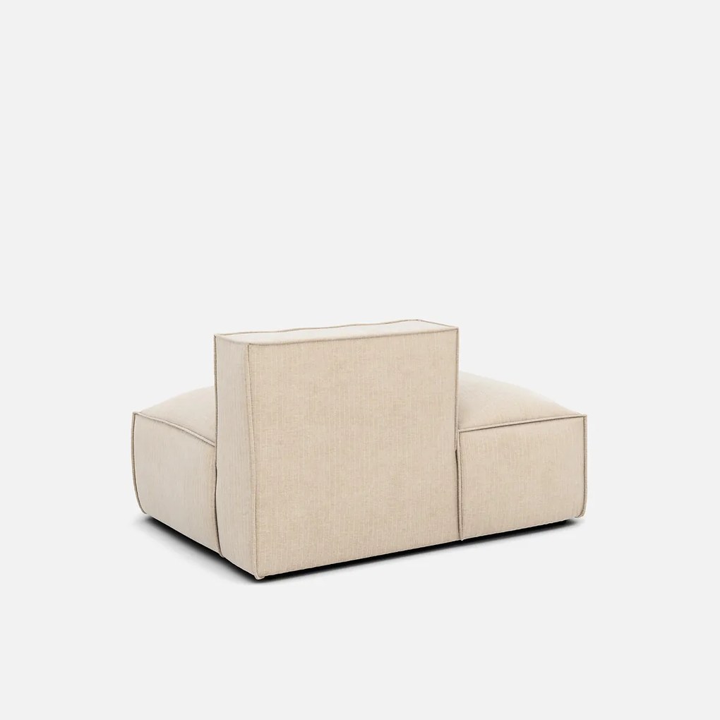Loungebank element links voor modulaire bank, vintage ribfluweel, SEVEN