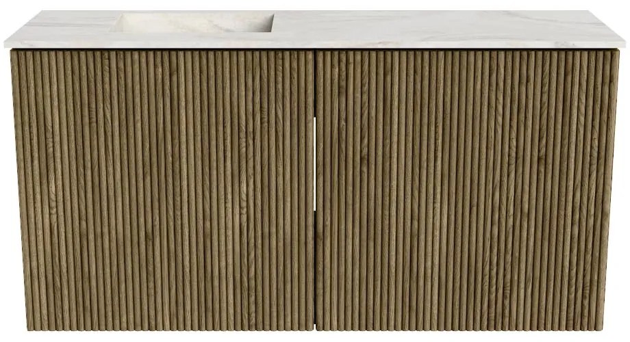 Mondiaz Joya DLux 80cm toiletmeubel dusk met wastafel faye links zonder kraangat ostra