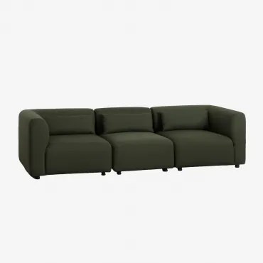 3-delige Modulaire Bank Fogler Teddystof Currygeel - Sklum