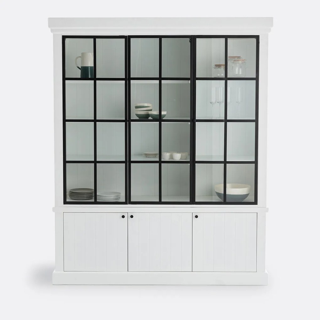Buffetkast in massief grenenhout en MDF, Xinia