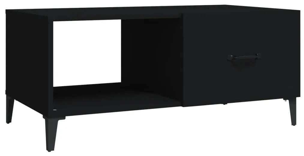 vidaXL Salontafel 90x50x40 cm bewerkt hout zwart