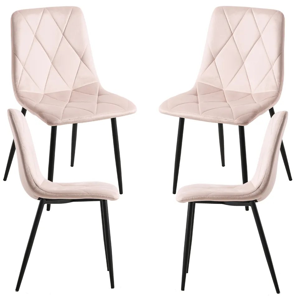 Set 4 Fluwelen Lyke Stoelen