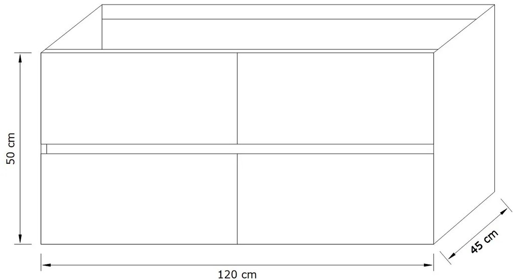 Zaro Valencia Solid Surface badmeubel 120cm mat wit marmer 1 kraangat spoelbak rechts met 4 lades